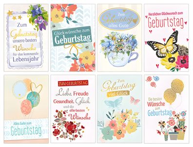 SKOR Glückwunschkarten Geburtstag - sortiert M1 1St