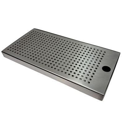 BieTal® Theken Tropfschale Tropfblech Tropfkasten Edelstahl 30x15x2cm - 2-teilig