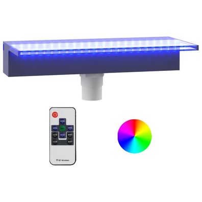 vidaXL Wasserfallauslauf mit RGB-LEDs 45 cm Acryl – Jetzt 30% reduziert!