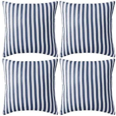vidaXL Outdoor-Kissen 45x45 cm gestreift marineblau, 4er-Set – Jetzt 30% reduziert!