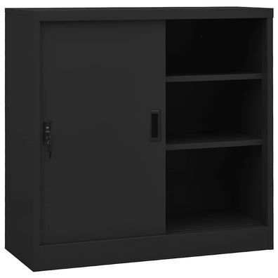 vidaXL Büroschrank mit Schiebetüren 90x90 cm Anthrazit – 30% Rabatt!