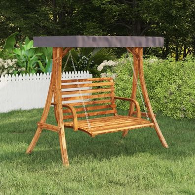 vidaXL Schaukelgestell mit anthrazitfarbenem Dach, Teak-Finish – 30% Rabatt!
