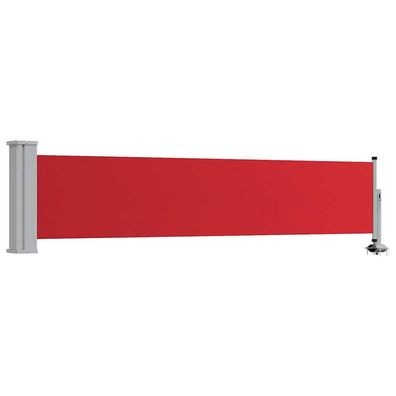 vidaXL Ausziehbarer Seitenmarkise 60x300 cm Rot - 30% Rabatt!