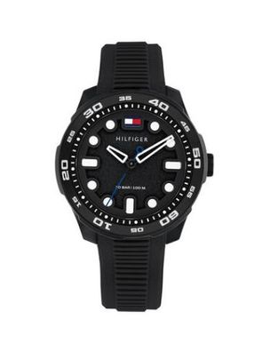 Tommy Hilfiger Kinderuhr 1720054 Edelstahl Silikon Kunststoff Schwarz