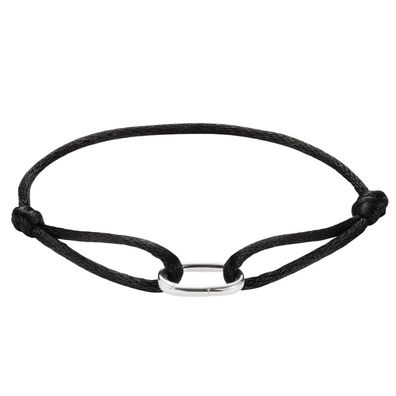Thomas Sabo Schmuck Textilarmband Connect Silber Schwarz C1210-001-11-L24V