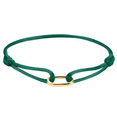 Thomas Sabo Schmuck Textilarmband Connect Vergoldet Grün C1210-413-34-L24V