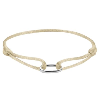 Thomas Sabo Schmuck Textil-Armband Connect Silber Beige C1210-01-19-L24V
