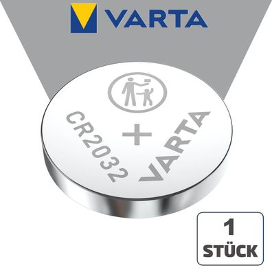 1x Varta CR2032 CR 2032 3 V Lithium Industrieware Bulk Ware Batterie Knopfzelle