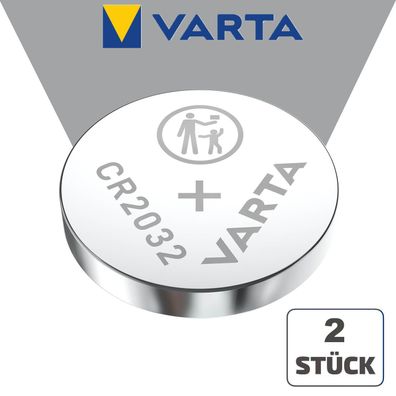 2x Varta CR2032 CR 2032 3 V Lithium Industrieware Bulk Ware Batterie Knopfzelle