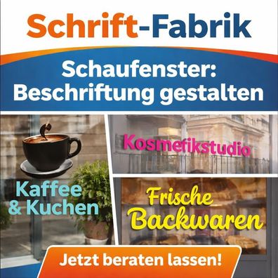 Für Schaufenster Klebeschrift Klebetext Aufkleber Beschriftung selbst gestalten