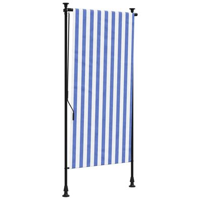 vidaXL Außenrollo 100x270 cm Blau/Weiß – Schattenspender mit 30% Rabatt