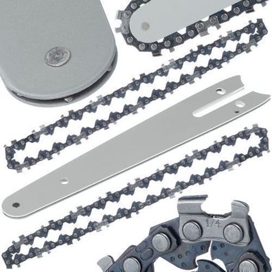 Rosfix Set Schwert 6" + 2x Kette – 1,3 mm Nut | für Mini Akku-Kettensäge