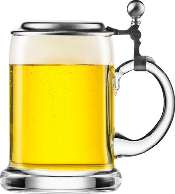 Eisch Vorteilset 12 Stück Seidel 202/0.5L mit Zinndeckel Biergläser 42020759 und