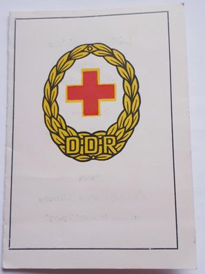 DDR DRK Nachweis für Leistungsabzeichen in Bronze 1978