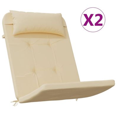 vidaXL Adirondack Stuhlkissen 2er Pack, Beige – Jetzt 30% günstiger!