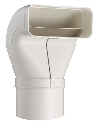 Flachkanal 222x89mm auf Ø 150mm Adapter Umlenkstück mit Stutzen Dunstabzug Küche