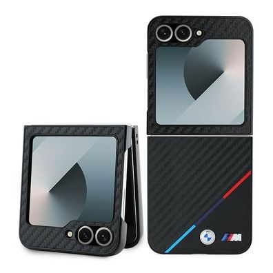 BMW Carbon Tricolor Handyhülle kompatibel mit Samsung Galaxy Z Flip 6 – Schwarz