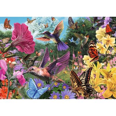 TREFL Puzzle Premium Plus Tea Time: Hummingbird Garden 1000 Teile