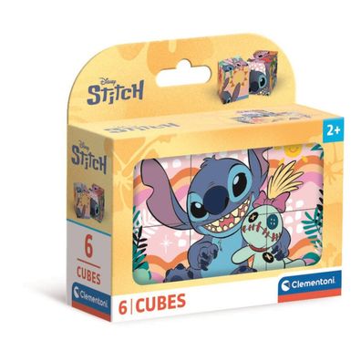 6 Würfelbau-Puzzle DISNEY STITCH | Clementoni 40905 | 2