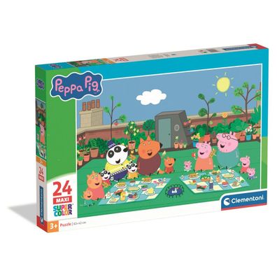 Puzzle 24 MAXI Super Color PEPPA PIG | Clementoni 24834 | 3