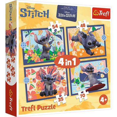4 in 1 Puzzle 35, 48, 54, 70 Teile - Lilo & Stich Film