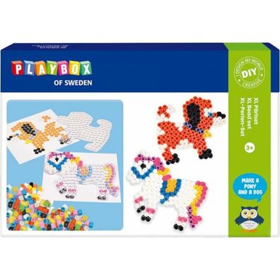 Playbox Bügelperlen Pferd und Hund XL Set 600St