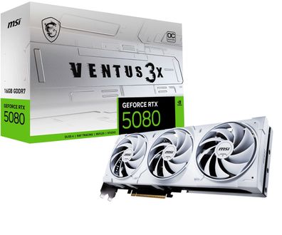 MSI RTX5080 Ventus 3X OC WHITE 16GB GDDR7 HDMI 3xDP