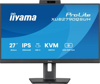 Iiyama ProLite XUB2790QSUH-B2, 68,6 cm (27 Zoll), 2560 x 1440 Pixel, Wide Quad HD, LE