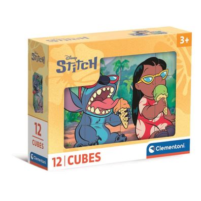 Puzzle 12 Würfelblöcke DISNEY STITCH Clementoni 41347