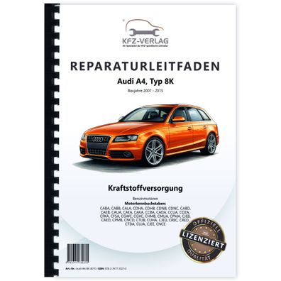 Audi A4 Typ 8K 2007-2015 Kraftstoffversorgung Benzinmotoren Reparaturanleitung