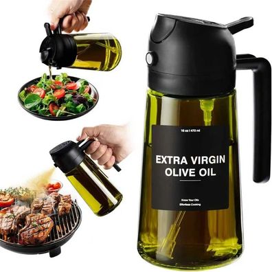 Pulvérisateur et Distributeur d´Huile 2-en-1 - 470 ml