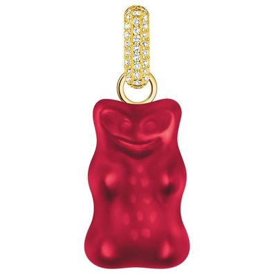 Thomas Sabo - PE967-414-10 - Anhänger - 925er Silber - Damen - Goldbär rot