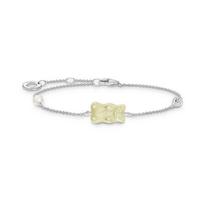 Thomas Sabo - A2151-052-14-L19V - Armband - 925er Silber - Damen - Goldbär weiß