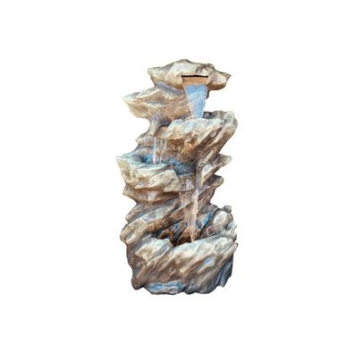 Granimex Suave Polyresin Wasserspiel mit Pumpe LED-Beleuchtung Zierbrunnen 55x44x101