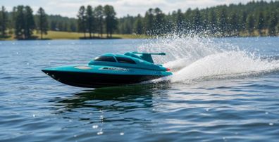 RC 2,4 Ghz. Speedboot Barracuda X2 ferngesteuertes Schiff Boot Rennboot RTR
