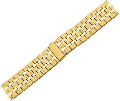 Minott Uhrenarmband Edelstahl gelbgoldfarben matt/glatt â–º Extra Breit