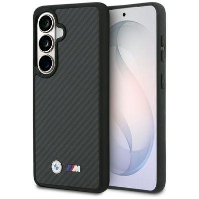 BMW Hülle Galaxy S26 Carbon-Optik schwarz MagSafe Logo Metall