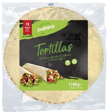 Palapa Weizentortillas 25 cm 18 Stück (1,1 kg)