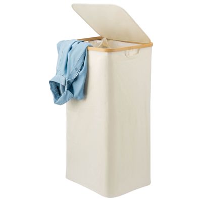 bremermann Wäschesammler mit herausnehmbarem Sack & Deckel, ca. 100 Liter, beige