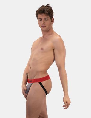 barcode Berlin - Basic Jock ARES grau-orange Gr. XL Herren Slip sexy gay 91991/741