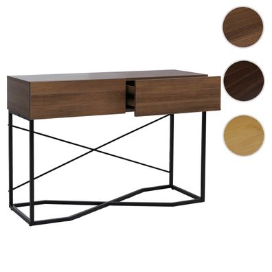 Konsolentisch HWC-P47, Telefontisch, Schublade Melamin Industrial 81x120x40cm