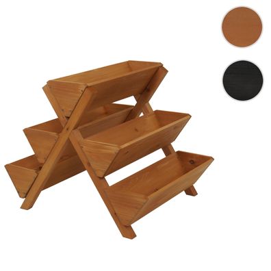 Pflanztreppe HWC-O15, Blumenregal Hochbeet, 5 Kästen 56x56x70 Outdoor Holz FSC®