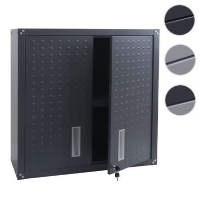 Hängeschrank HWC-O52, Wandschrank Lagerschrank, abschließbar Stahl 77x77x31cm