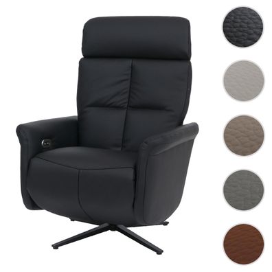 Relaxsessel HWC-L10, Liegefunktion drehbar, elektrisch verstellbar Voll-Leder