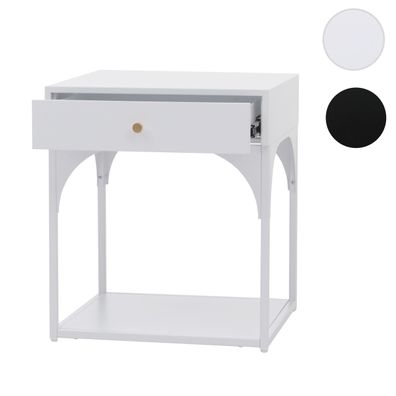 Nachttisch HWC-O88, Kommode Nachtschrank Nachtkasten, Schublade Metall 50x43x41cm