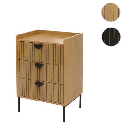 Kommode HWC-O39, Highboard Schrank, 3 Schubladen Melamin MDF 77x50x42cm