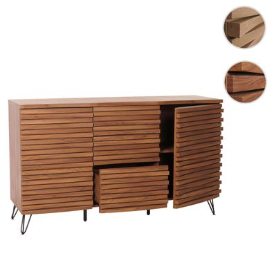 Sideboard HWC-M49, Schrank Kommode, 3D-Design, MDF Metall 85x142x44cm