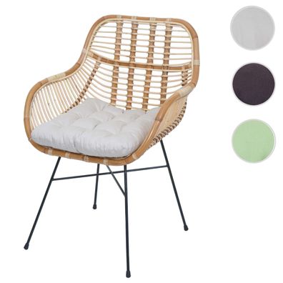 Esszimmerstuhl HWC-P17, Küchenstuhl Korbstuhl Rattanstuhl Stuhl, Kubu Rattan