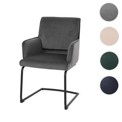 Freischwinger HWC-N60, Esszimmerstuhl Küchenstuhl Stuhl, Stoff/Textil Öko-Tex