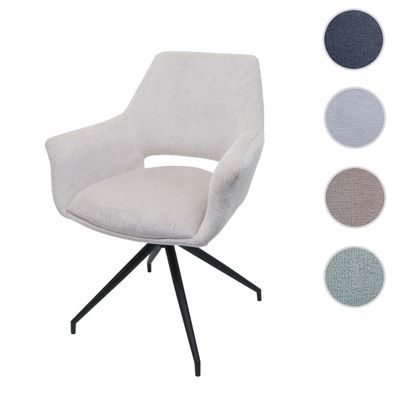 Esszimmerstuhl HWC-M53, Küchenstuhl Polsterstuhl mit Armlehne, drehbar Auto-Position